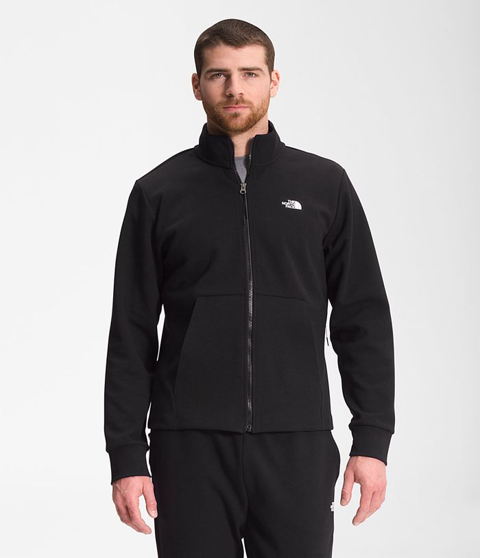 The North Face Softshell Jacket City Standard Double-Knit Full Zip Black - Mens - Thailand GABIQ-4705